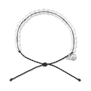 Silver and Black Beaded Bracelet